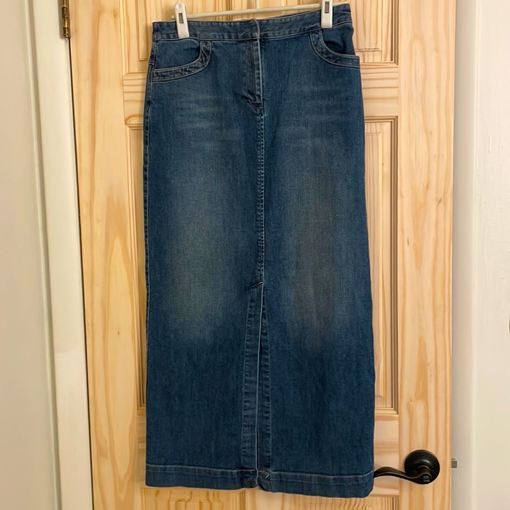J.Jill long denim skirt. Excellent condition.